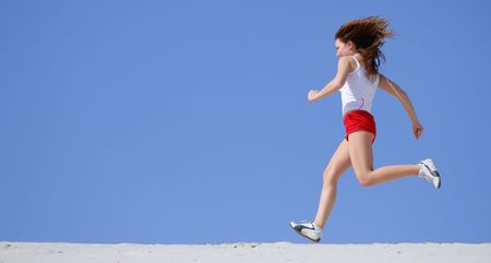 girl runs