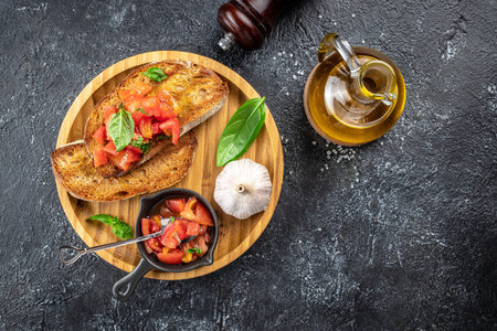 toast with tomatoes and micro greens. Healthy breakfast concept. superfood concept. Healthy, clean eating. Vegan or gluten free diet.の写真素材