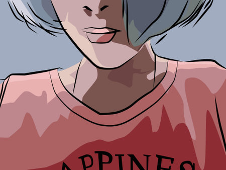 Mysterious image of a young girl. portrait of a beautiful girlのイラスト素材