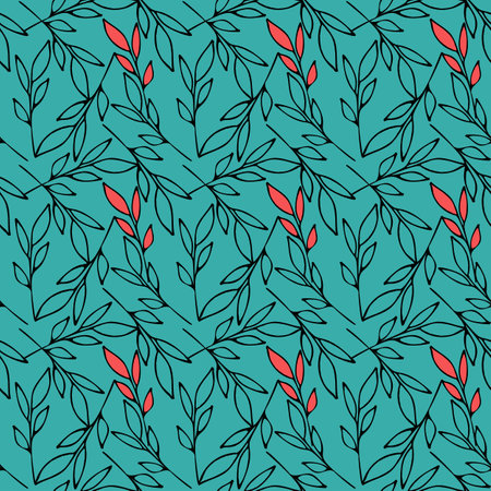 floral pattern. Motives are scattered randomly. seamless texture.のイラスト素材