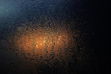 Drops of rain on the window. Abstract background for design.の写真素材