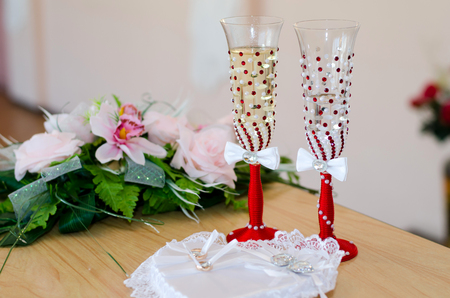 Wedding glassesの写真素材