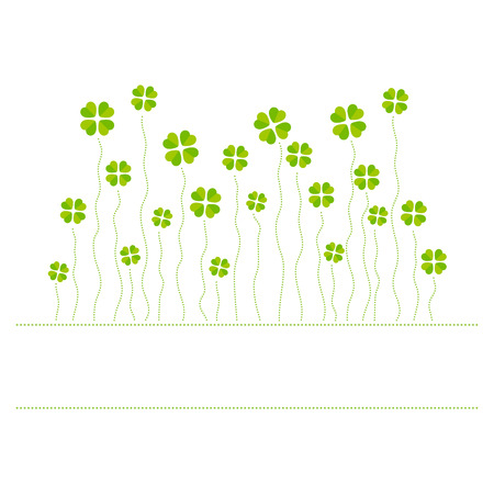 Vector illustration of cloverleafsのイラスト素材