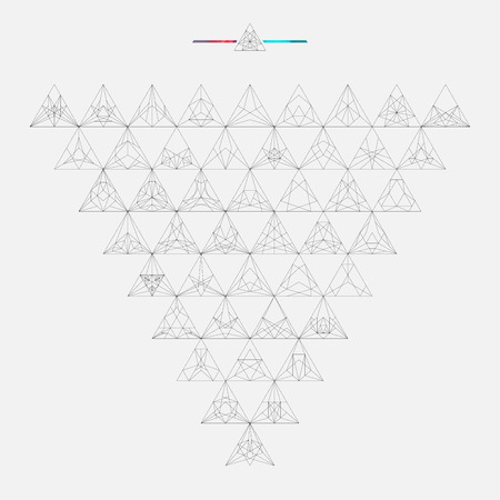 Triangle background, vector illustrationのイラスト素材