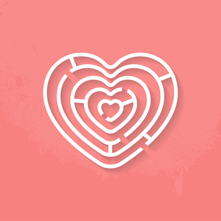Heart mazeのイラスト素材