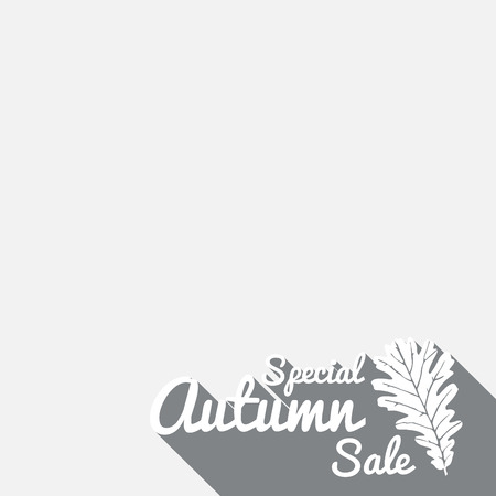 Big autumn sale sign, grey poster, vector illustrationのイラスト素材