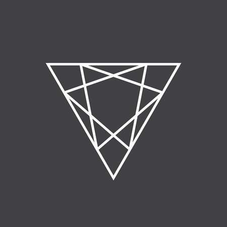 Geometric drawing, triangle flat designのイラスト素材
