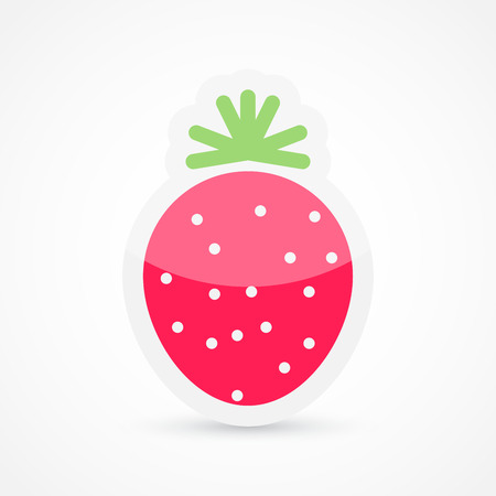 Strawberry icon, vector illustrationのイラスト素材