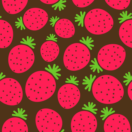 Strawberry seamless patternのイラスト素材