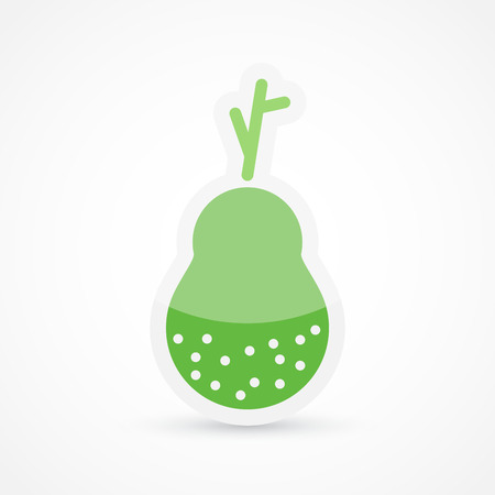 Pear icon, vector illustrationのイラスト素材