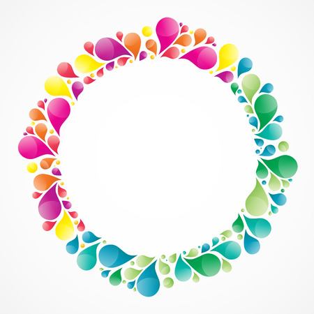 Abstract colorful background with place for your text, drop elementのイラスト素材