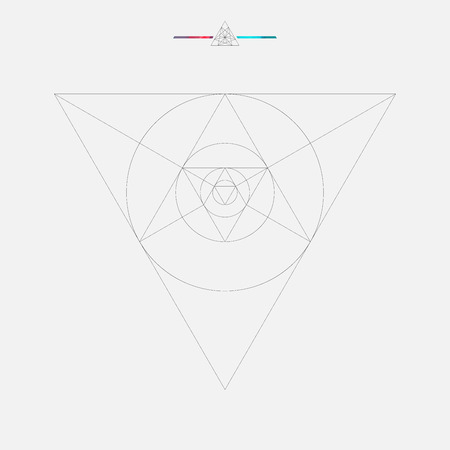 Geometric element, triangle illustrationのイラスト素材