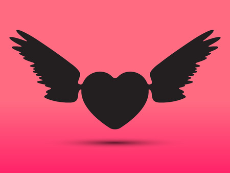 Heart with wingsのイラスト素材