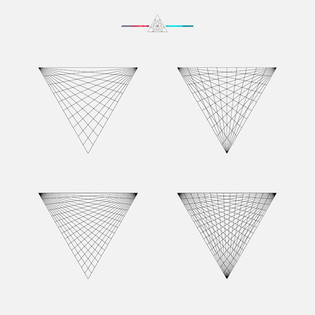 Geometric drawing, triangle design, vector illustrationのイラスト素材