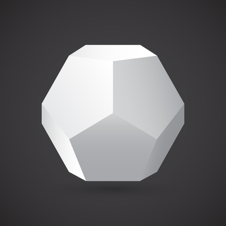 Dodecahedron, vector illustrationのイラスト素材