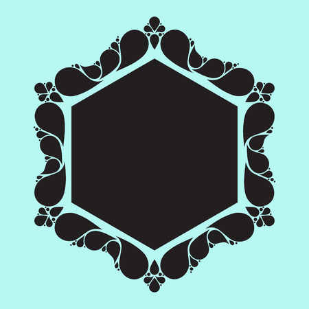Drop elements, frame border, swirl design, vector illustrationのイラスト素材