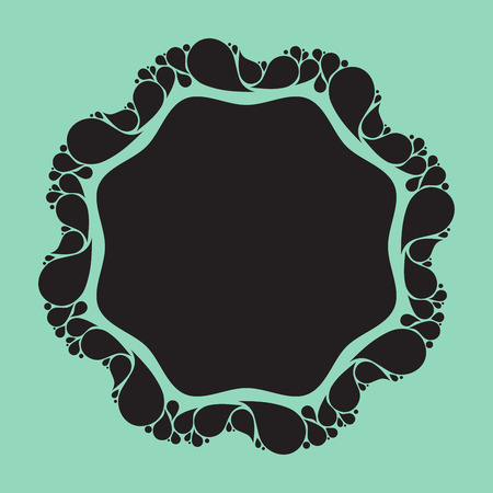 Drop elements, frame border, swirl design, vector illustrationのイラスト素材