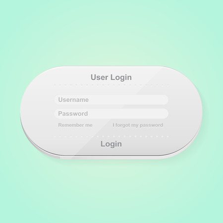 Member login form, modern clean design, vector illustrationのイラスト素材