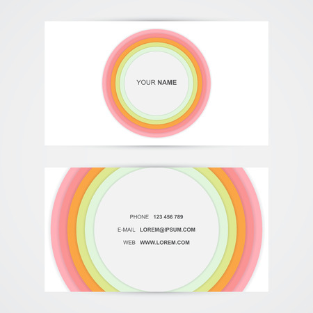 Modern simple business card template, color spectrum, vector Illustrationのイラスト素材