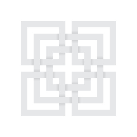 Geometric symbol, squares, connection, vector element, white designのイラスト素材