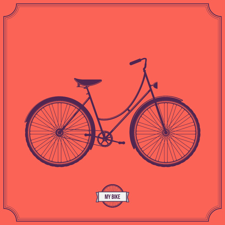 Bike illustration, vectorのイラスト素材