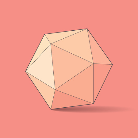 Icosahedron, vector illustrationのイラスト素材