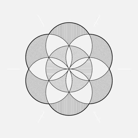 Geometric element, circles, vector illustrationのイラスト素材