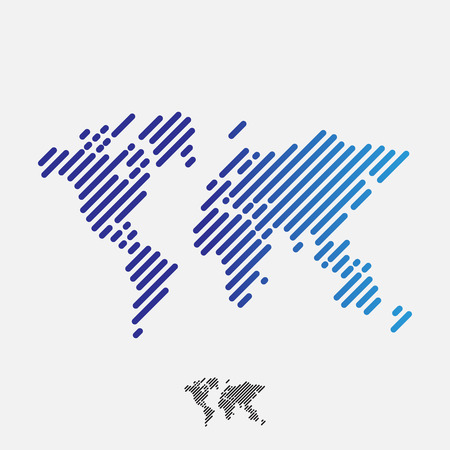 Abstract world map, lines, vectorのイラスト素材