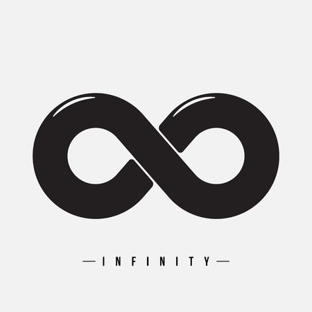 Infinity sign, vector illustrationのイラスト素材