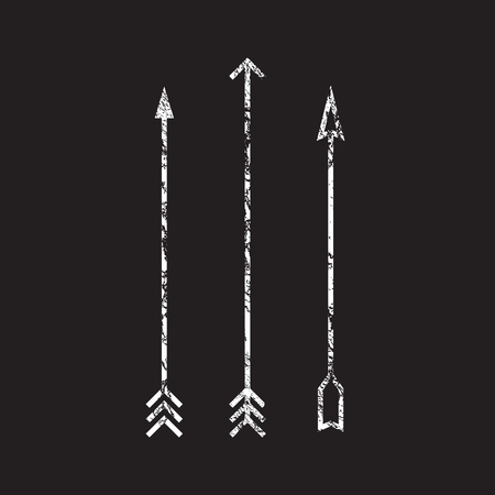 Set of grunge arrows, vector illustrationのイラスト素材