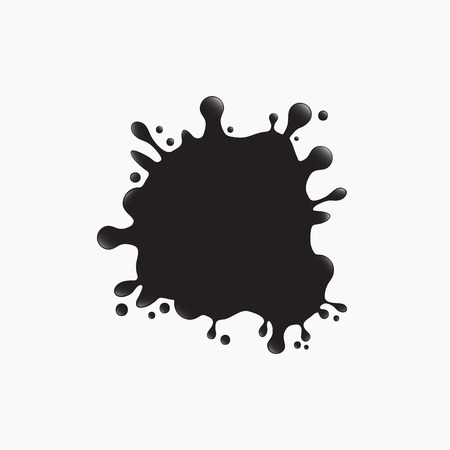 Ink blot, vector illustration, isolated on whiteのイラスト素材