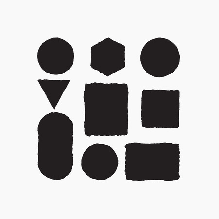 Set of grunge banners, vector illustrationのイラスト素材