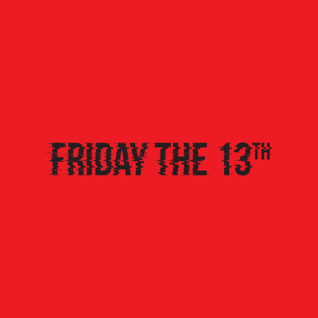 Friday the 13th, illustration. Typography design