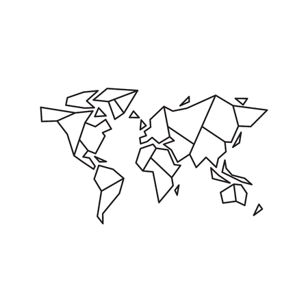 Abstract geometric world map, vector illustration EPS 10のイラスト素材