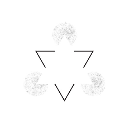 Triangle optical illusion. Vector illustration EPS 10 isolated on white background