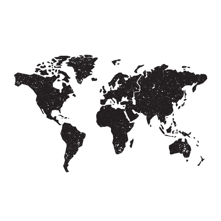 World map, grunge design. Vector illustration EPS 10のイラスト素材