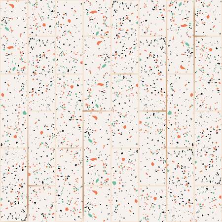 Terrazzo floor, marble background, seamless pattern, vector illustrationのイラスト素材