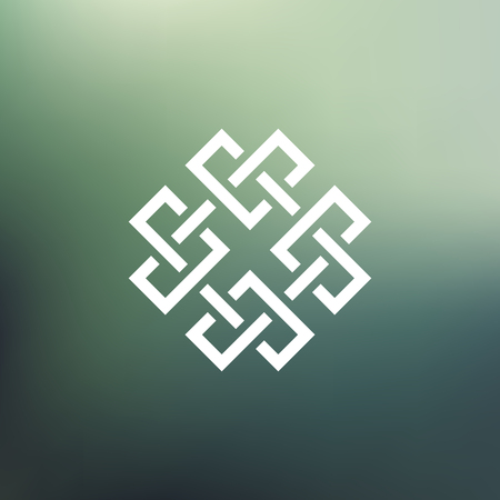 Geometric element, intertwined design, vector illustrationのイラスト素材