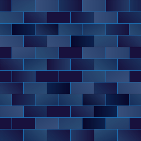 Blue ceramic tiles, seamless pattern, vector illustrationのイラスト素材