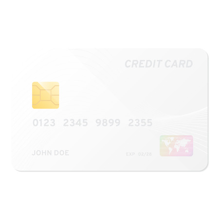 White credit card. Vector illustration on white backgroundのイラスト素材