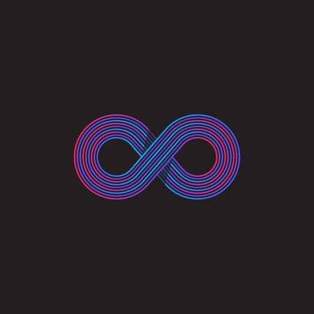 Infinity symbol, colorful design. Vector Illustration