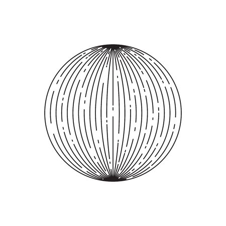 Abstract sphere icon, line design. Vector Illustrationのイラスト素材