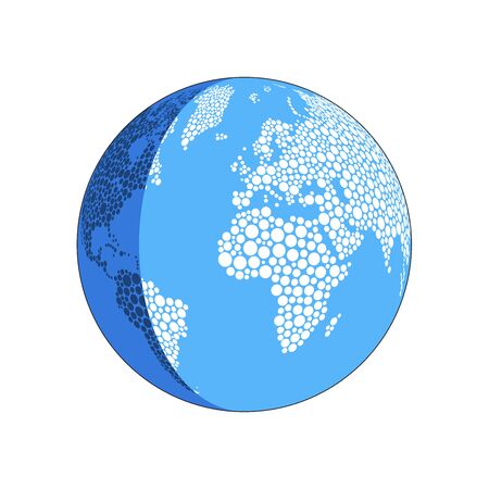 Planet Earth isolated on white background. Abstract circle design. Vector illustration EPS 10のイラスト素材