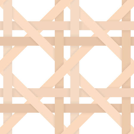 Rattan background. Seamless pattern. Basketwork texture. Vector illustrationのイラスト素材