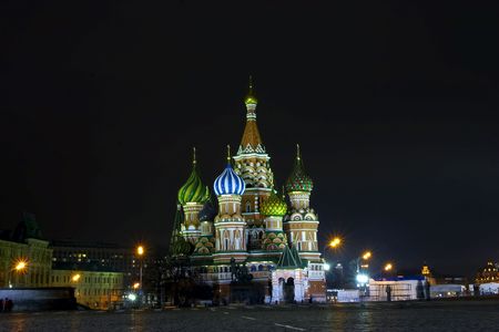 night in the Russian capitalの写真素材