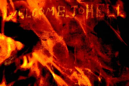 welcome to hellの写真素材