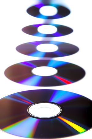 compact disks isolated on the white background