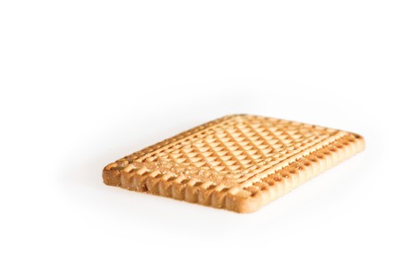 tasty biscuit isolated on a white backgroundの写真素材