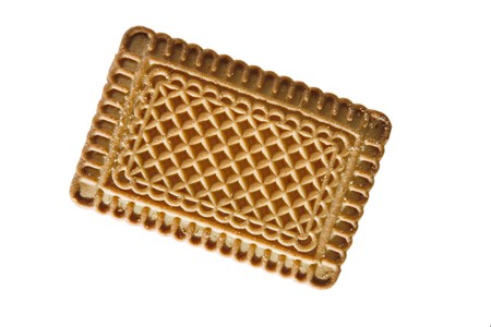 tasty biscuit isolated on a white backgroundの写真素材