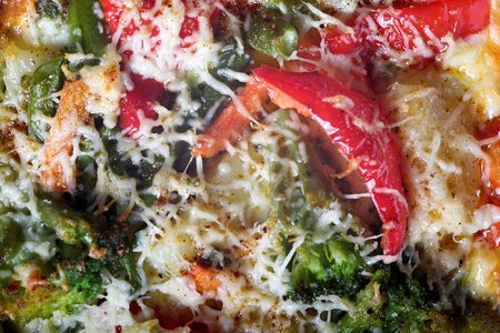 textured background vegetables with cheese の写真素材